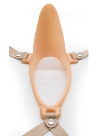 Телесный эректор-ложечка с фиксацией на ремешках MEN STYLE - LOVETOY (А-Полимер) - во Владикавказе купить с доставкой