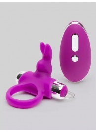 Лиловое виброкольцо с пультом ДУ Remote Control Cock Ring - Happy Rabbit - во Владикавказе купить с доставкой