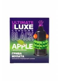 Черный стимулирующий презерватив  Грива мулата  с ароматом яблока - 1 шт. - Luxe - купить с доставкой во Владикавказе