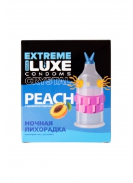 Стимулирующий презерватив  Ночная лихорадка  с ароматом персика - 1 шт. - Luxe - купить с доставкой во Владикавказе