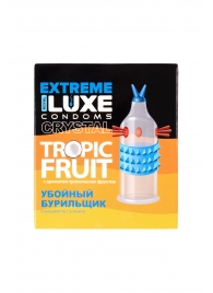 Стимулирующий презерватив  Убойный бурильщик  с ароматом тропических фруктов - 1 шт. - Luxe - купить с доставкой во Владикавказе