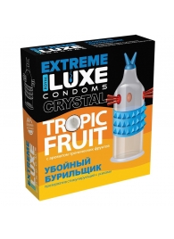 Стимулирующий презерватив  Убойный бурильщик  с ароматом тропических фруктов - 1 шт. - Luxe - купить с доставкой во Владикавказе