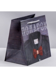 Ламинированный квадратный пакет «Мужской стиль» - 14 х 14 х 9 см. - Сима-Ленд - купить с доставкой во Владикавказе