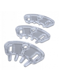 Набор из 3 проставок с шипами для поясов верности Pubic Enemy от MyStim - MyStim - купить с доставкой во Владикавказе