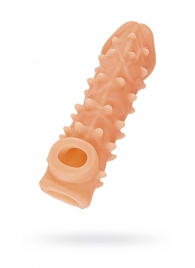 Телесная закрытая насадка с пупырышками Cock Sleeve Size M - 15,6 см. - KOKOS - во Владикавказе купить с доставкой