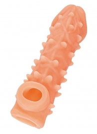 Телесная закрытая насадка с пупырышками Cock Sleeve Size L - 17,6 см. - KOKOS - во Владикавказе купить с доставкой