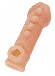 Телесная закрытая насадка с шишечками Cock Sleeve Size S - 13,8 см. - KOKOS - во Владикавказе купить с доставкой