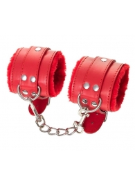 Красные наручники Anonymo из искусственной кожи - ToyFa - купить с доставкой во Владикавказе