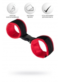 Красно-черные велюровые оковы Anonymo - ToyFa - купить с доставкой во Владикавказе