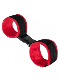 Красно-черные велюровые оковы Anonymo - ToyFa - купить с доставкой во Владикавказе