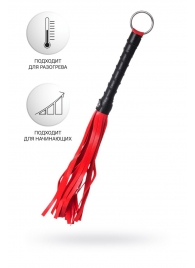 Красно-черный флоггер Anonymo - 28 см. - ToyFa - купить с доставкой во Владикавказе