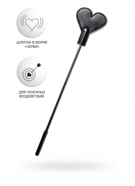 Черный стек со шлепком в форме сердца Anonymo - 35 см. - ToyFa - купить с доставкой во Владикавказе