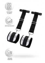 Черно-серебристые фиксаторы для рук на дверь Anonymo - ToyFa - купить с доставкой во Владикавказе