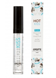 Блеск для губ Hot Kiss Coconut с ароматом кокоса - 7 мл. - Exsens - купить с доставкой во Владикавказе