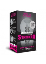 Серый двусторонний мастурбатор MINI DOUBLE BUBBLE - Zolo - во Владикавказе купить с доставкой