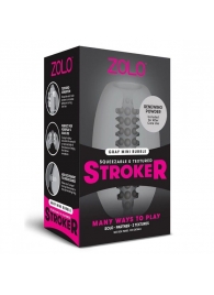 Серый двусторонний мастурбатор MINI BUBBLE - Zolo - во Владикавказе купить с доставкой