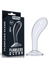 Прозрачный стимулятор простаты Flawless Clear Prostate Plug - 15 см. - Lovetoy - во Владикавказе купить с доставкой