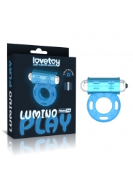 Голубое, светящееся в темноте эрекционное виброкольцо Lumino Play Vibrating Penis Ring - Lovetoy - во Владикавказе купить с доставкой