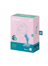 Голубой анальный вибростимулятор Deep Driver - 11,2 см. - Satisfyer - во Владикавказе купить с доставкой