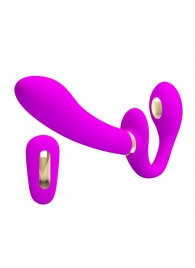 Лиловый безремневой страпон с функцией электростимуляции Thunderbird - Baile - купить с доставкой во Владикавказе