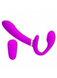 Лиловый безремневой страпон с функцией электростимуляции Thunderbird - Baile - купить с доставкой во Владикавказе