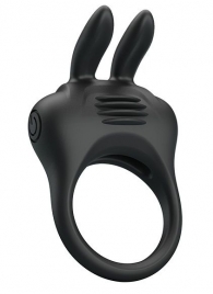 Черное эрекционное кольцо с вибрацией Davion - Baile - во Владикавказе купить с доставкой