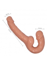 Телесный безремневой страпон Ultra Passionate Harness - Baile - купить с доставкой во Владикавказе