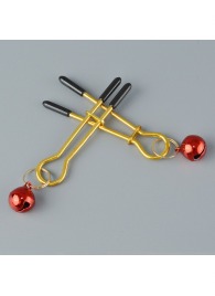 Золотистые зажимы с колокольчиками Gold - Sitabella - купить с доставкой во Владикавказе