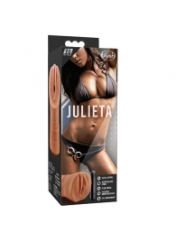 Мастурбатор-вагина цвета карамели Julieta с вибрацией - Blush Novelties - во Владикавказе купить с доставкой