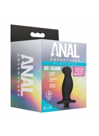 Черный анальный вибромассажёр Silicone Vibrating Prostate Massager 02 - 10,8 см. - Blush Novelties - во Владикавказе купить с доставкой