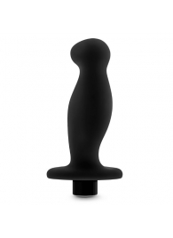 Черный анальный вибромассажёр Silicone Vibrating Prostate Massager 02 - 10,8 см. - Blush Novelties - во Владикавказе купить с доставкой
