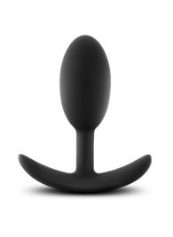 Черная анальная пробка Silicone Vibra Slim Plug Medium - 10,2 см. - Blush Novelties