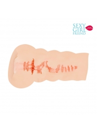 Мастурбатор-вагина телесного цвета с бороздками на внешней части - Bior toys - во Владикавказе купить с доставкой