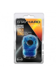 Голубое эрекционное виброкольцо Reusable 5 Function Cock Ring - Blush Novelties - во Владикавказе купить с доставкой