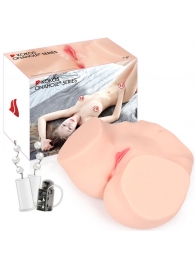 Мастурбатор-полуторс Hanna Onahole 001 с двойным слоем материала и вибрацией - KOKOS - во Владикавказе купить с доставкой