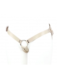 Универсальный пояс с кольцом и реалистичной насадкой - 18 см. - LOVETOY (А-Полимер) - купить с доставкой во Владикавказе