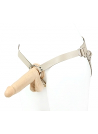 Универсальный пояс с кольцом и реалистичной насадкой - 18 см. - LOVETOY (А-Полимер) - купить с доставкой во Владикавказе