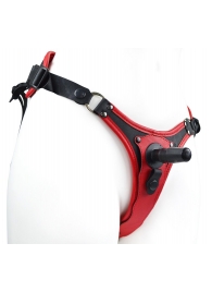 Красно-черный женский пояс с 2 способами крепления насадок - LOVETOY (А-Полимер) - купить с доставкой во Владикавказе