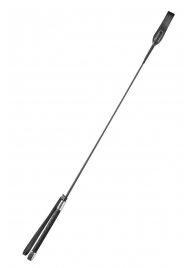 Черный гладкий стек с ручкой - 71 см. - Fetish Tentation - купить с доставкой во Владикавказе