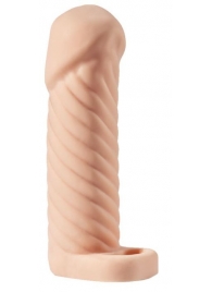 Телесная насадка-удлинитель KLEON с кольцом - 15 см. - Sitabella - во Владикавказе купить с доставкой