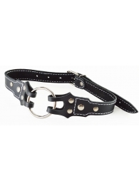 Кляп-рамка на ремешках с контрастной строчкой - Sitabella - купить с доставкой во Владикавказе