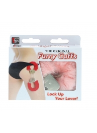 Металлические наручники с розовой меховой опушкой METAL HANDCUFF WITH PLUSH PINK - Dream Toys - купить с доставкой во Владикавказе