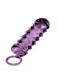 Закрытая фиолетовая насадка с пупырышками SAMURAI PENIS SLEEVE PURPLE - 14,5 см. - NMC - во Владикавказе купить с доставкой