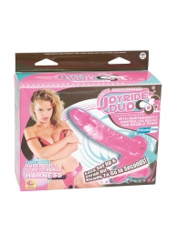 Поясной розовый виброфаллос с вагинальной пробкой - 17,5 см. - NMC - купить с доставкой во Владикавказе