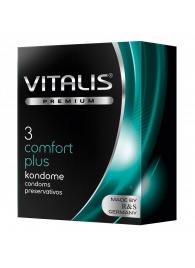 Контурные презервативы VITALIS PREMIUM comfort plus - 3 шт. - Vitalis - купить с доставкой во Владикавказе
