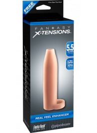 Насадка-расширитель с кольцом для подхвата мошонки Real Feel Enhancer - 14 см. - Pipedream - во Владикавказе купить с доставкой