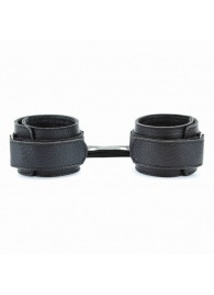Чёрные кожаные наручники - БДСМ Арсенал - купить с доставкой во Владикавказе