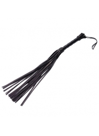 Чёрная кожаная плеть - 65 см. - Sitabella - купить с доставкой во Владикавказе