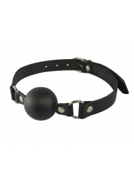 Кляп-шар на чёрных кожаных ремешках - Sitabella - купить с доставкой во Владикавказе