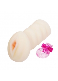 Мастурбатор-вагина с вибрацией от съёмного кольца - 14 см. - Baile - во Владикавказе купить с доставкой